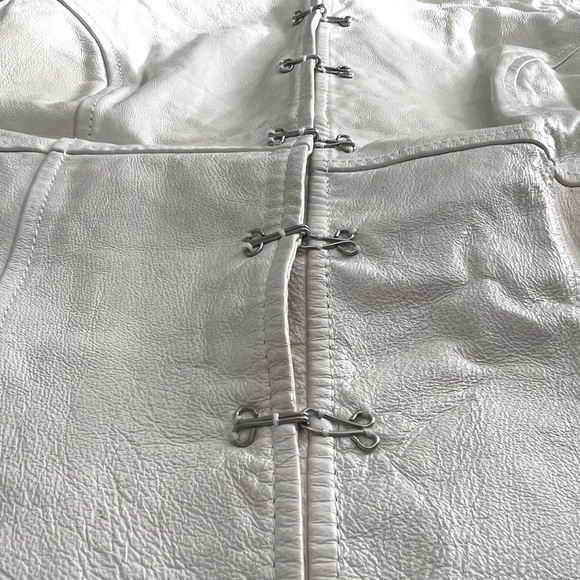 White Leather Top - Picture 3 of 7